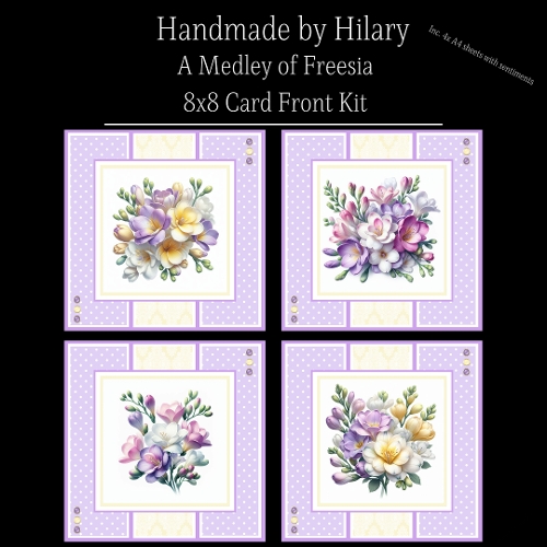 A Medley of Freesia - 8x8 Card Fronts