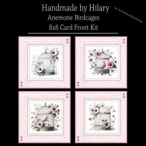 Anemone Birdcages - 8x8 Card Fronts