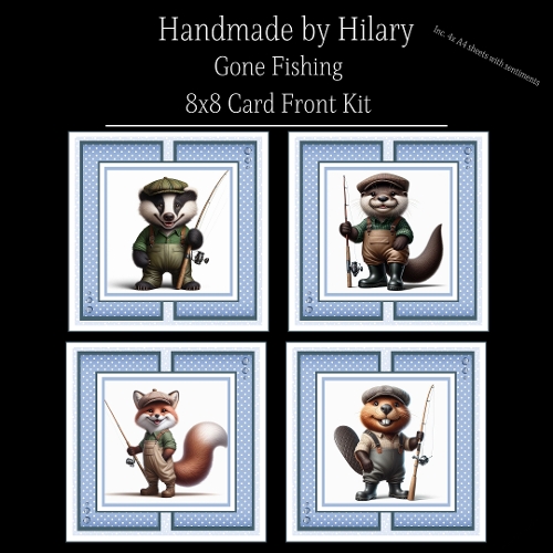 Gone Fishing - 8x8 Card Fronts
