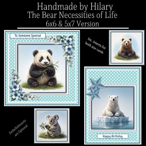 The Bear Necessities of Life - 6x6 and 5x7 Version