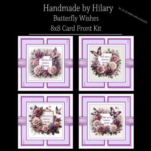 Butterfly Wishes - 8x8 Card Fronts