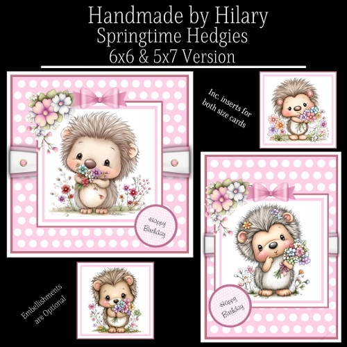 Springtime Hedgies - 6x6 and 5x7 Version