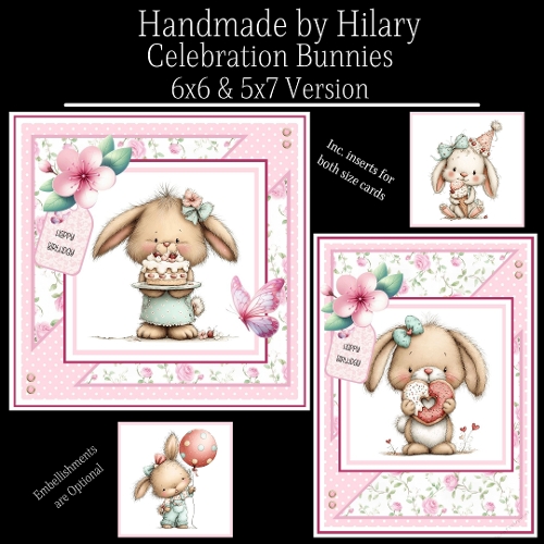 Celebration Bunnies - 6x6 and 5x7 Version