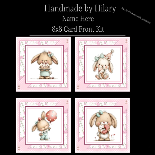 Celebration Bunnies - 8x8 Card Fronts