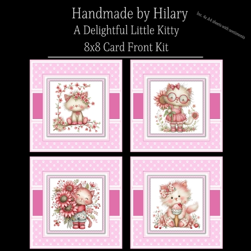 A Delightful Little Kitty  - 8x8 Card Fronts
