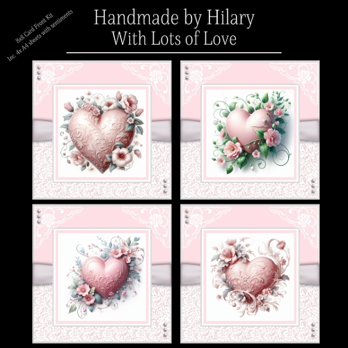 With Lots of Love - 8x8 Card Fronts