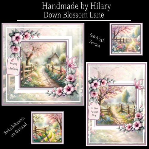 Down Blossom Lane - 6x6 and 5x7 Version