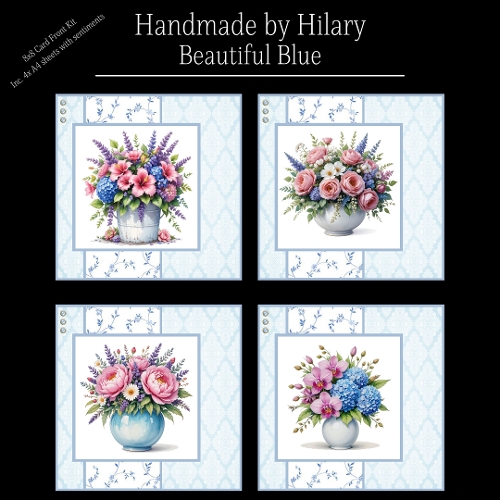 Beautiful Blue - 8x8 Card Fronts