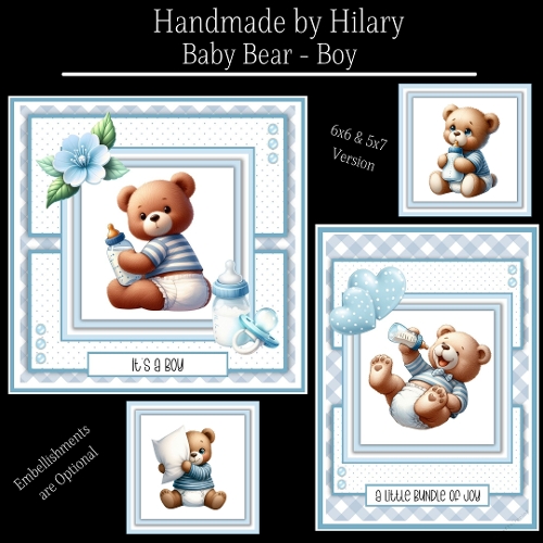 Baby Bear Boy - 6x6 and 5x7 Version