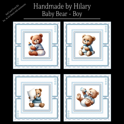 Baby Bear Boy - 8x8 Card Fronts