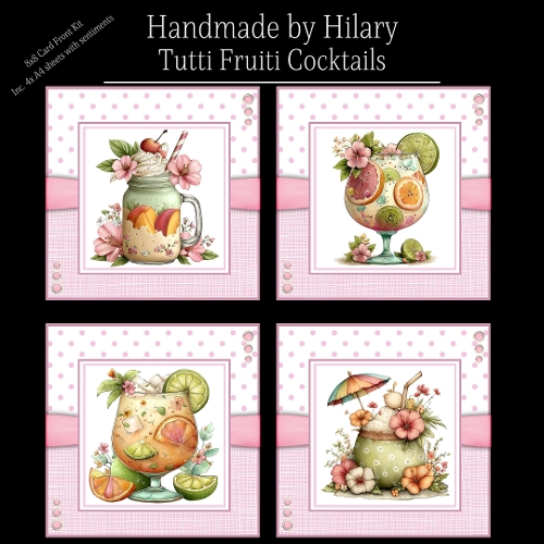 Tutti Fruiti Cocktails - 8x8 Card Fronts