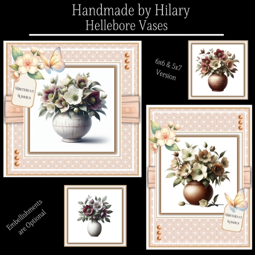 Hellebore Vases - 6x6 and 5x7 Version