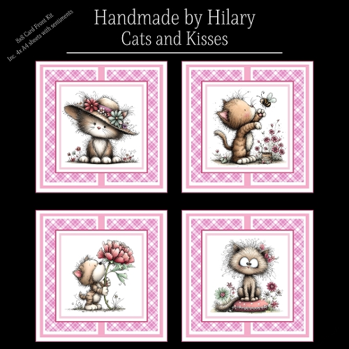 Cats and Kisses - 8x8 Card Fronts