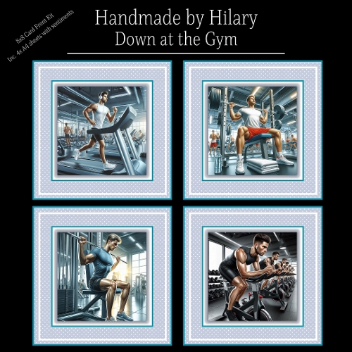 Down at the Gym - 8x8 Card Fronts