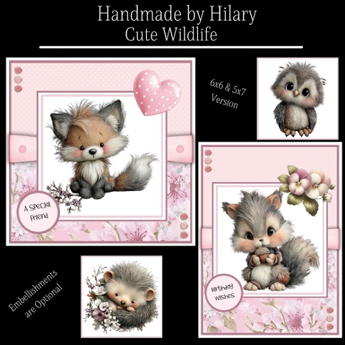Cute Wildlife - 6x6 and 5x7 Version