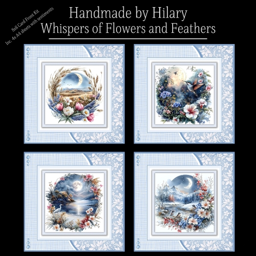Whispers of Flowers and Feathers - 8x8 Card Fronts