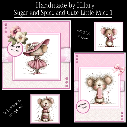 Sugar and Spice and Cute Little Mice 1 - 6x6 and 5x7 Version