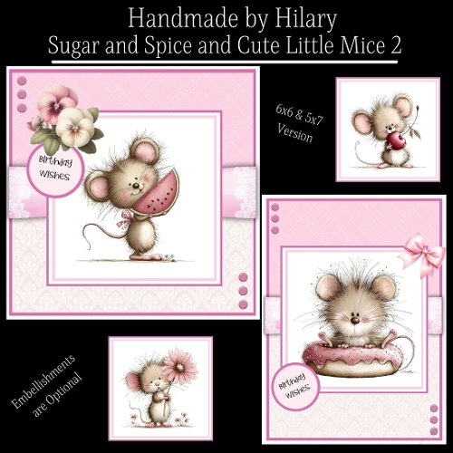 Sugar and Spice and Cute Little Mice 2 - 6x6 and 5x7 Version