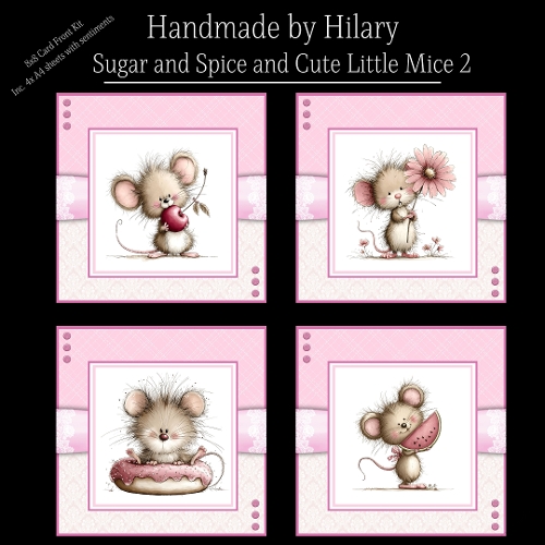 Sugar and Spice and Cute Little Mice 2 - 8x8 Card Fronts