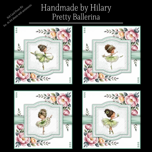 Pretty Ballerina - 8x8 Card Fronts