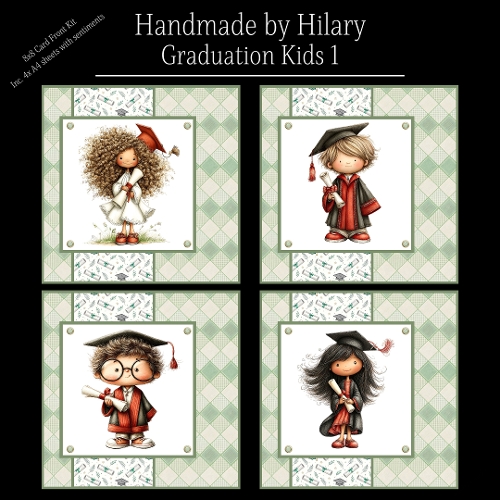 Graduation Kids 1 - 8x8 Card Fronts