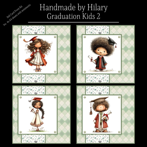 Graduation Kids 2 - 8x8 Card Fronts