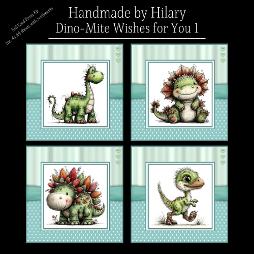 Dino-Mite Wishes for You 1 - 8x8 Card Fronts
