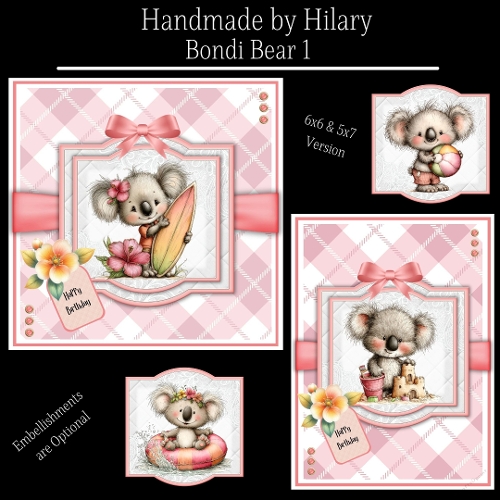 Bondi Bear 1 - 6x6 and 5x7 Version