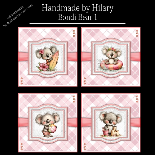 Bondi Bear 1 - 8x8 Card Fronts