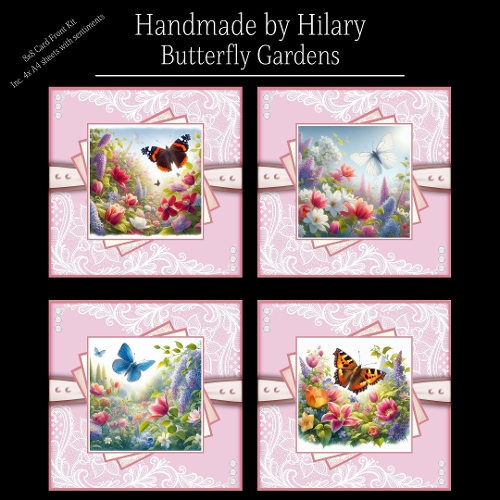 Butterfly Gardens - 8x8 Card Fronts