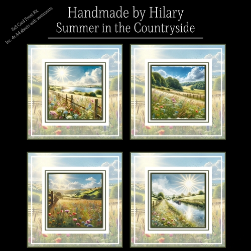 Summer in the Countryside - 8x8 Card Fronts