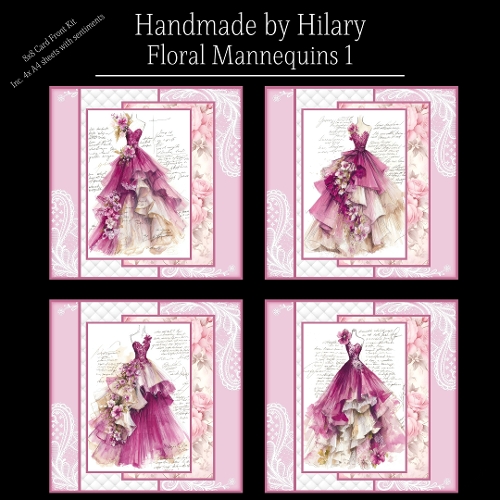 Floral Mannequins 1 - 8x8 Card Fronts