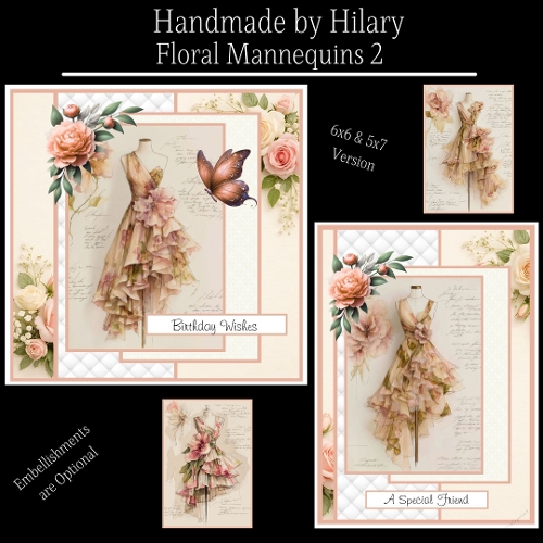 Floral Mannequins 2 - 6x6 and 5x7 Version