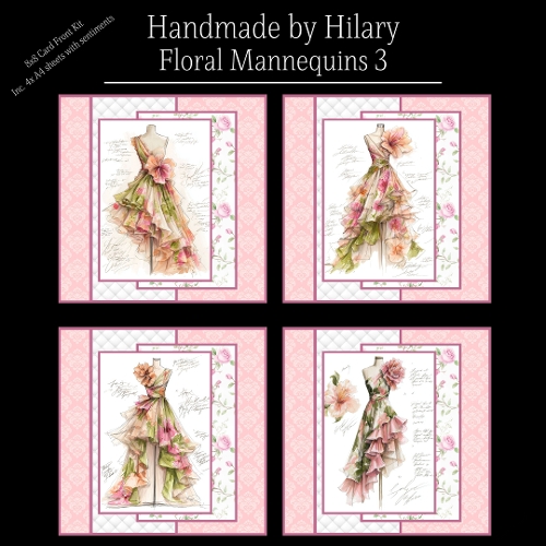 Floral Mannequins 3 - 8x8 Card Fronts
