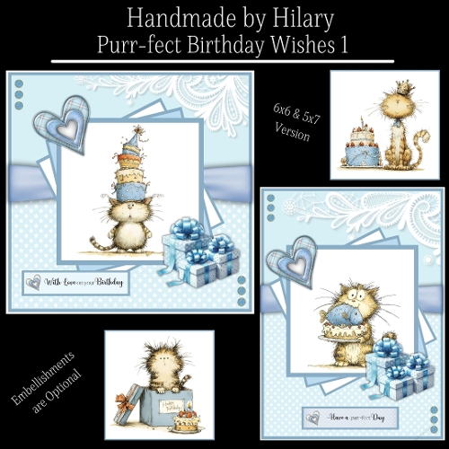Purr-fect Birthday Wishes 1 - 6x6 and 5x7 Version