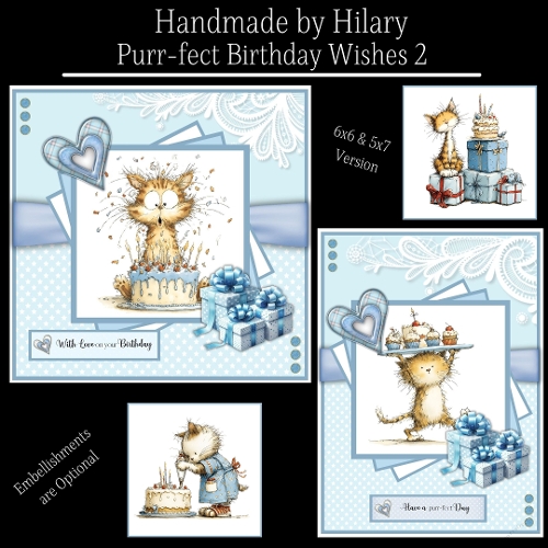 Purr-fect Birthday Wishes 2 - 6x6 and 5x7 Version