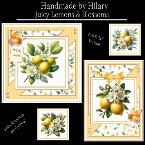 Juicy Lemons and Blossoms - 6x6 and 5x7 Version