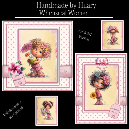 Whimsical Women - 6x6 and 5x7
