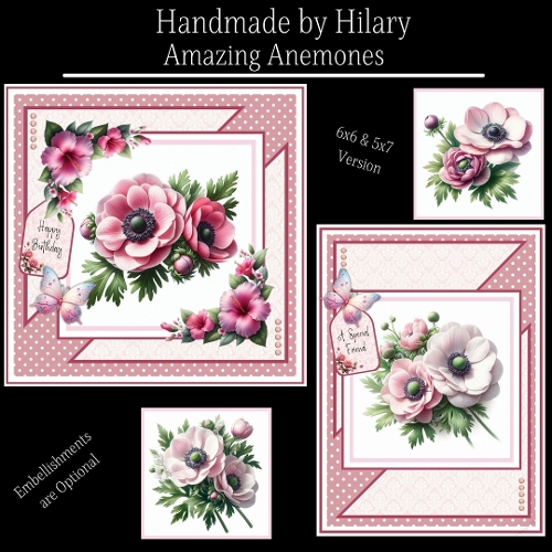 Amazing Anemones - 6x6 and 5x7