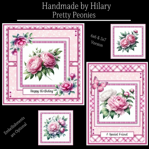 Pretty Peonies - 6x6 and 5x7