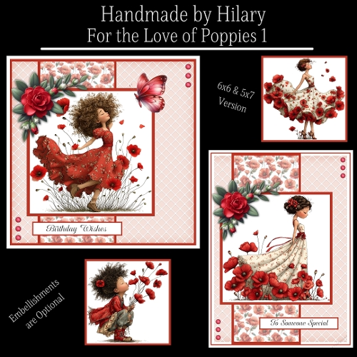 For the Love of Poppies 1 - 6x6 and 5x7