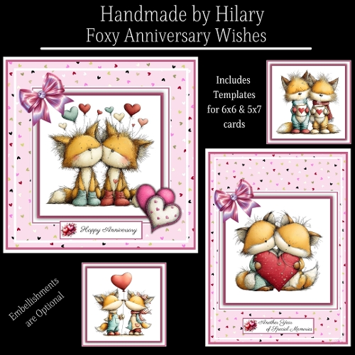 Foxy Anniversary Wishes - 6x6 and 5x7