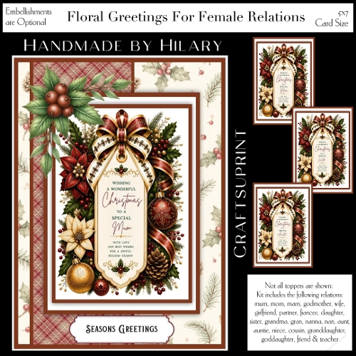 Floral Greetings for Female Relations