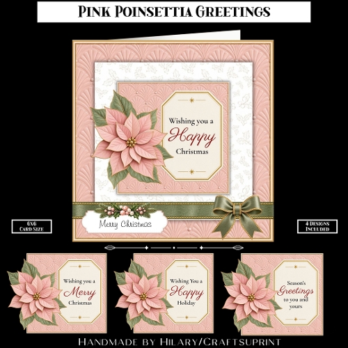 Pink Poinsettia Greetings