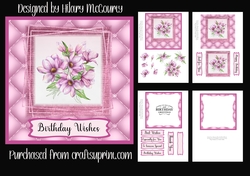Lilac Magnolia Birthday Card