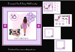 Brunette Birthday Girl in Lilac Dress