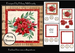 Poinsettia Christmas Card