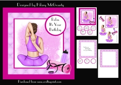 cup1188294_118824 - Yoga Girl Birthday Card