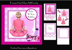 Yoga Girl Birthday Card 3