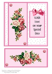 7 Inch Square Floral Topper